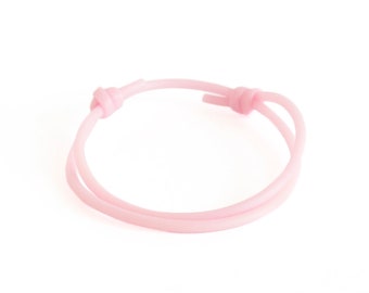 Pink Bracelets for Women. Pink Bracelet Hawaii, Silicone Bracelet Men. Adjustable Rope Bracelet. 2mm
