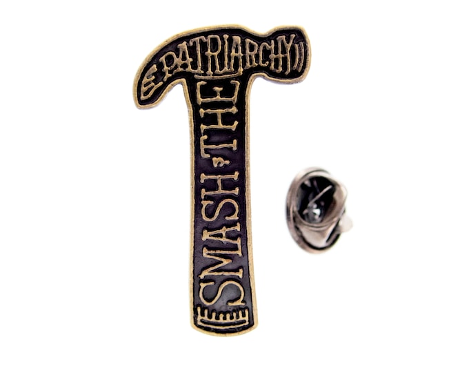 Feminist Pin Badge, Feminist Badge, Feminist Brooch Enamel Pin Lapel Cute Hammer Smash The Patriarchy Equal Rights Gender Equality
