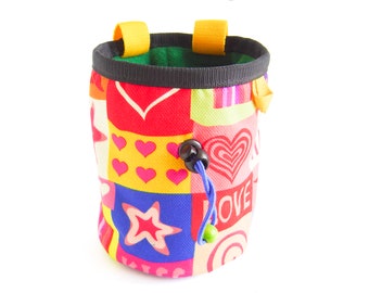 Climbing Chalk Bag. Climbing Chalk Bucket Bag, Big Climbing Chalk Bag for Rock and Sport Climb Large, Best Cute Love L Size