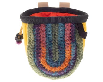 Sac à magnésie pour enfants avec équipement d'escalade sportive pour débutants. Équipement d'entraînement de bloc pour enfants. Sac à craie Trad Rock Climb pour fille et garçon. Taille S