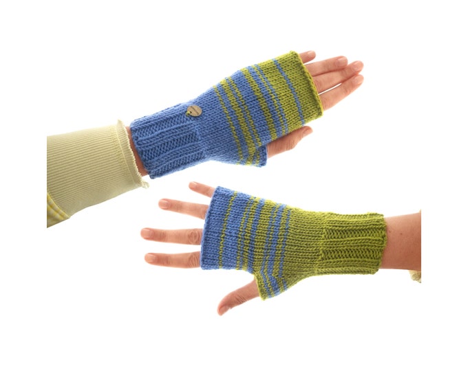 Knitted Gloves and Mittens, Handmade Ladies Winter Mitts, Different Fingerless Cashmere Mittens Hand Knit