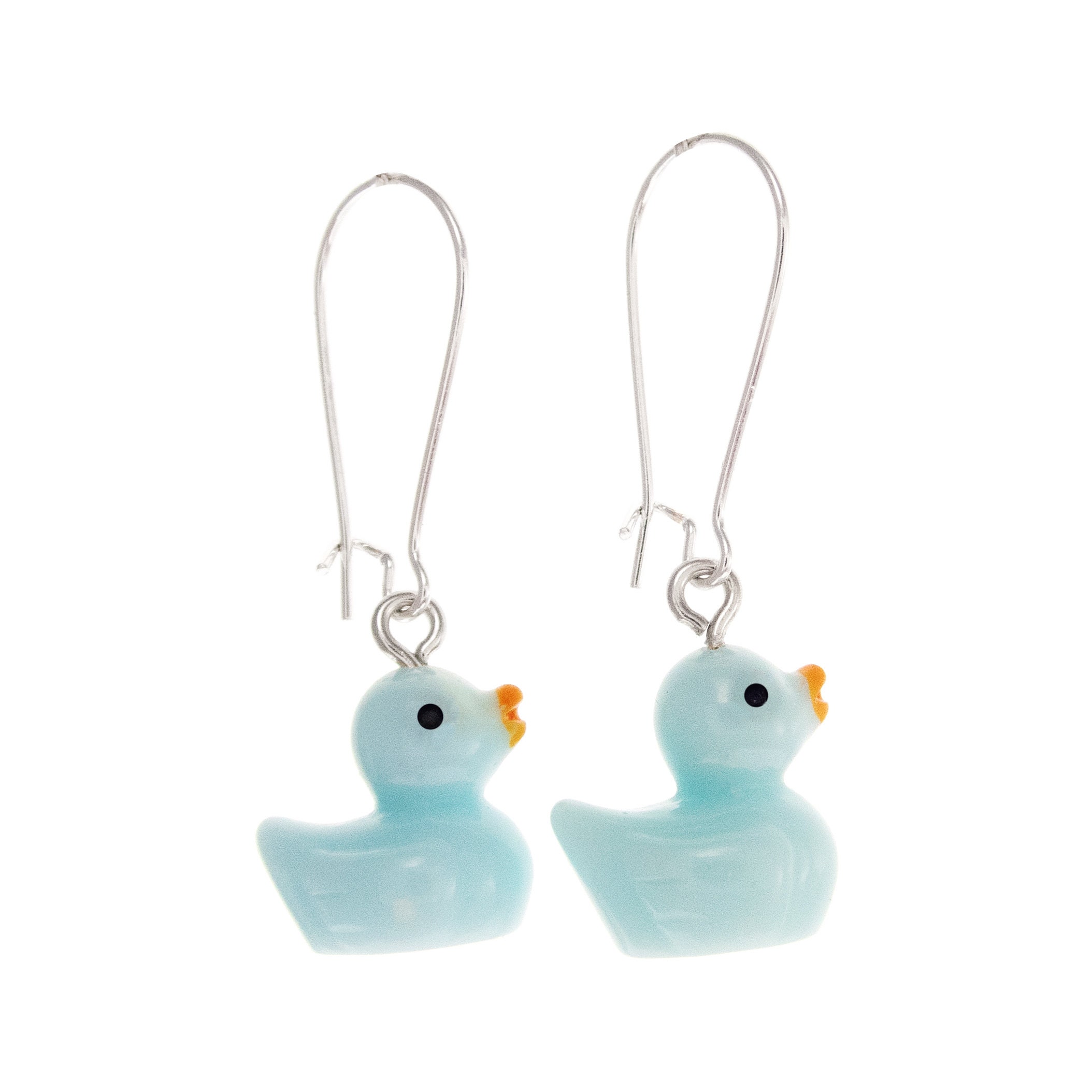 Claire's Rubber Ducky Drop Earrings | Yellow