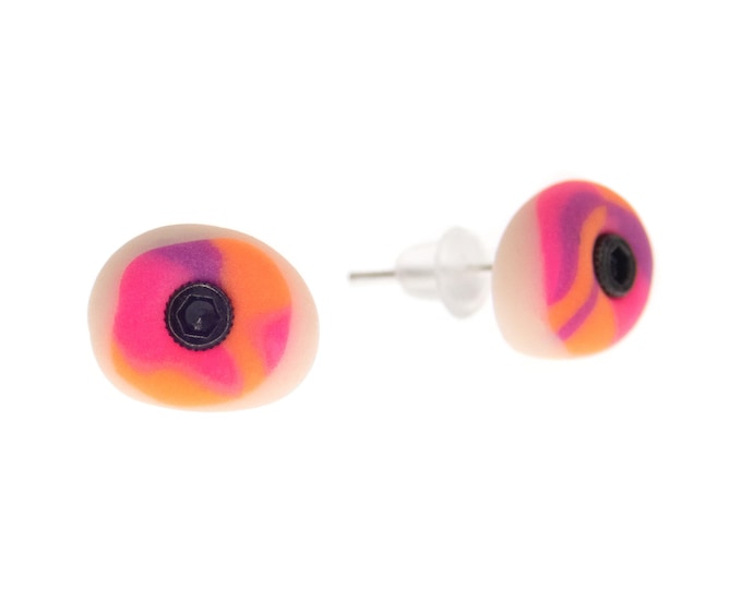 Outdoor Climbing Gear Rock Climb Earrings. Indoor Climbing Gym Jewelry for Women, Men, Girls. Beginners Climbers Gift Bouldering Holds Neon
