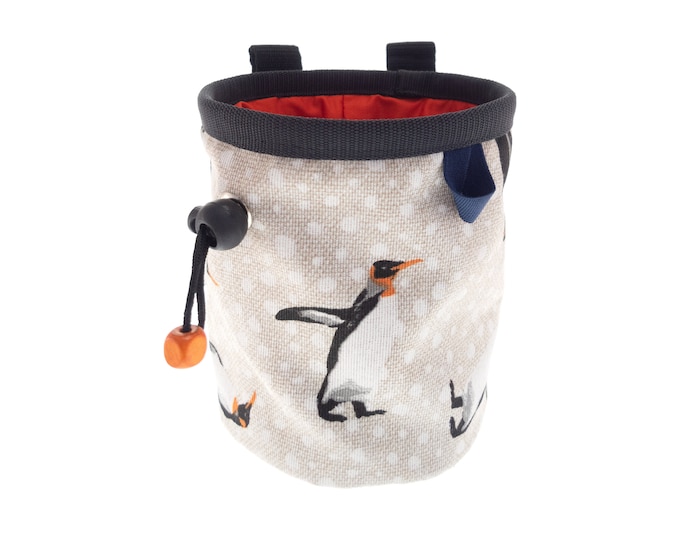 Funny Climbing Gifts Chalk Bag, Rock Climbers Enthusiast Indoor Bouldering Christmas Gift Idea, Unique Magnesium Chalk Bucket. M Size