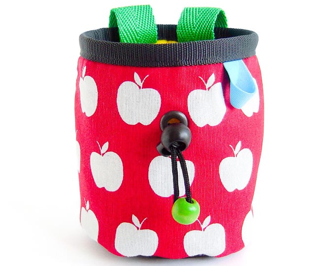 Rock Climbing Chalk Bag Kids. Child Chalkbag. Mini Chalk Bag, Chalkbag Kinder. Apples, Handmade, S Size