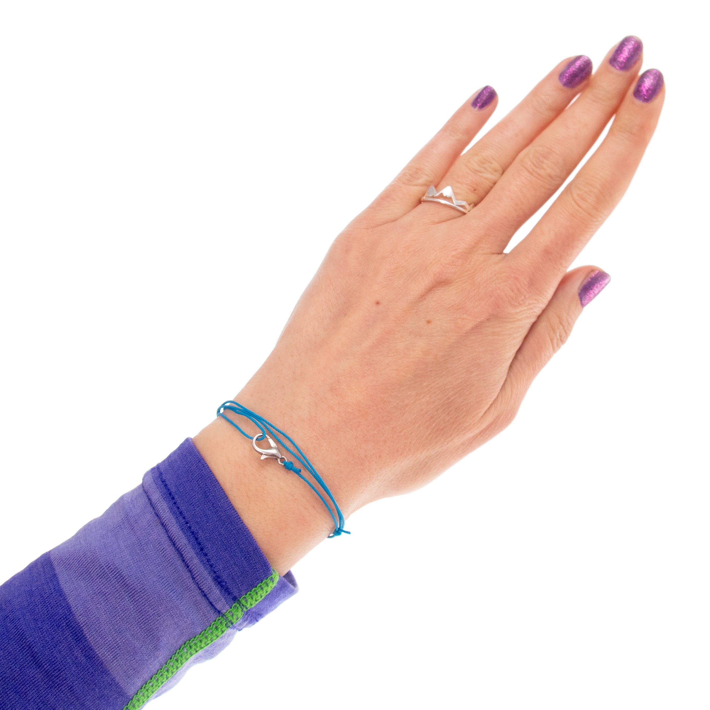 Waterproof Friendship Bracelet. Adjustable String Bracelet with Clasp  Closure. Men's or Ladies Thin Nylon Cord Fashion Ankle Bracelet 0.8mm