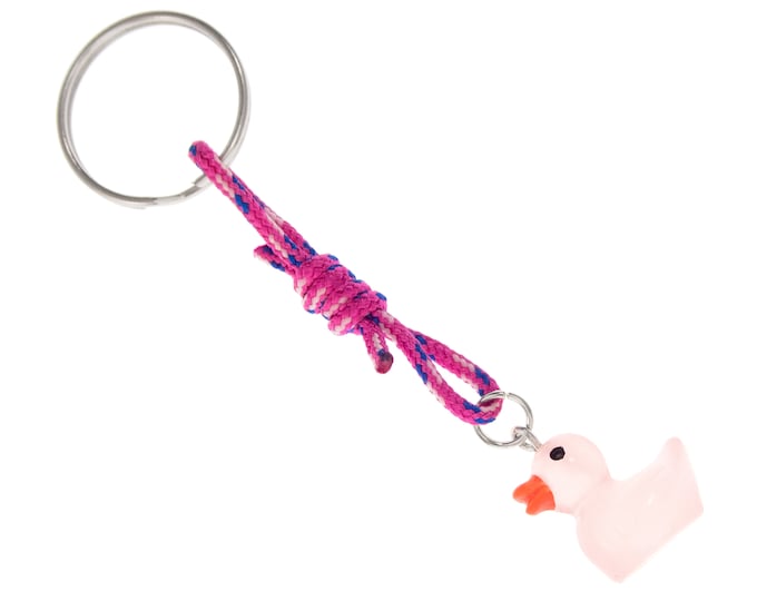 Presents for Developers. The Rubber Duck Keychain Pink. Web Programmers Gift Ideas, Software Debugger Engineers, Programmer Debug Gift Idea