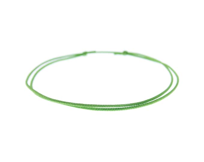 Handmade Adjustable Sliding Knot Bracelet Unisex Minimalist 0.8mm Cord Jewelry. Waterproof & Durable. Gift-Ready. 0.8mm