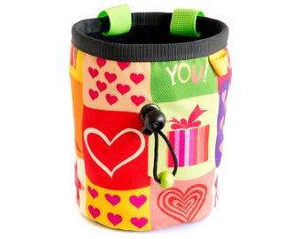 Chalk bag Climbing Gear for Boulder and Trad Climb Rock Climber. Handmade Chalkbag, L Size