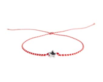 10 Zig Zag Friendship Bracelets Pack of 10. Adjustable Chevron String Bracelets. Martenitsa bracelets with Cord & Star Charm, Guys, Ladies