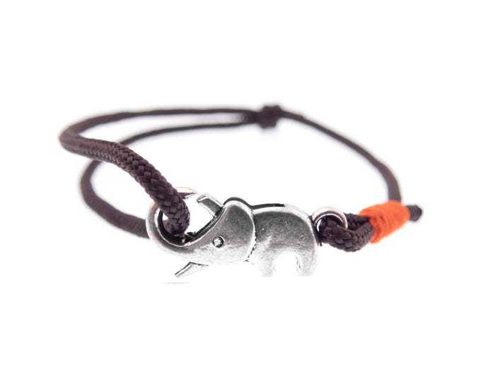 String Bracelet Men, String Bracelet with Charm, String Bracelet Couple Matching Stack Bracelets for Guys, Elephant Adjustable Anklet. 2 mm