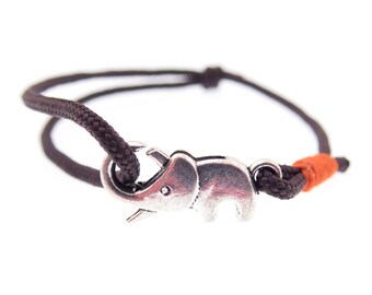 String Bracelet Men, String Bracelet with Charm, String Bracelet Couple Matching Stack Bracelets for Guys, Elephant Adjustable Anklet. 2 mm