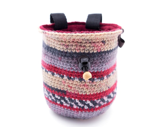 Indoor Rock Climbing Gear Chalk Bag, Bouldering, Wall and Climbinggym Equipment Accessories for Girls or Men. M Size