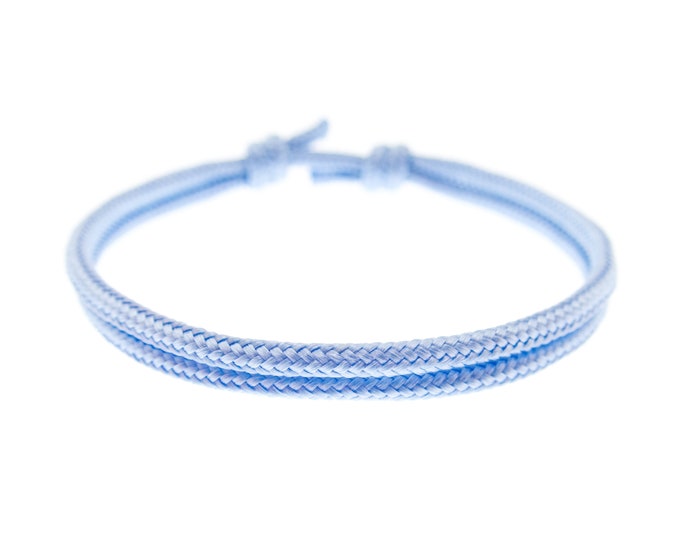 Best Friend Rope Bracelet. String Friendship Bracelet for Her or Him. Mens Blue Bracelet. Handmade Hawaii Style Gift for Guys, Couples. 2mm