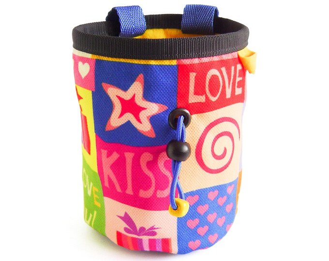 Climbing Gear Bag, Climbing Gear for Beginners, Climbing Gear for Sport Climbing Chalk Bag for Bouldering. Large. Handmade Gear Gifts L Size