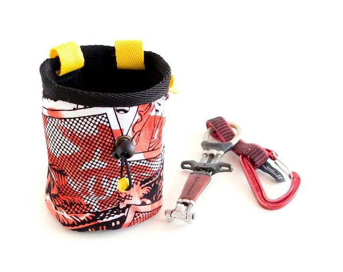 Cool Chalk Bag. Climbing Bag Chalk. Handmade Chalk Bag for Rock Climbing, M Size