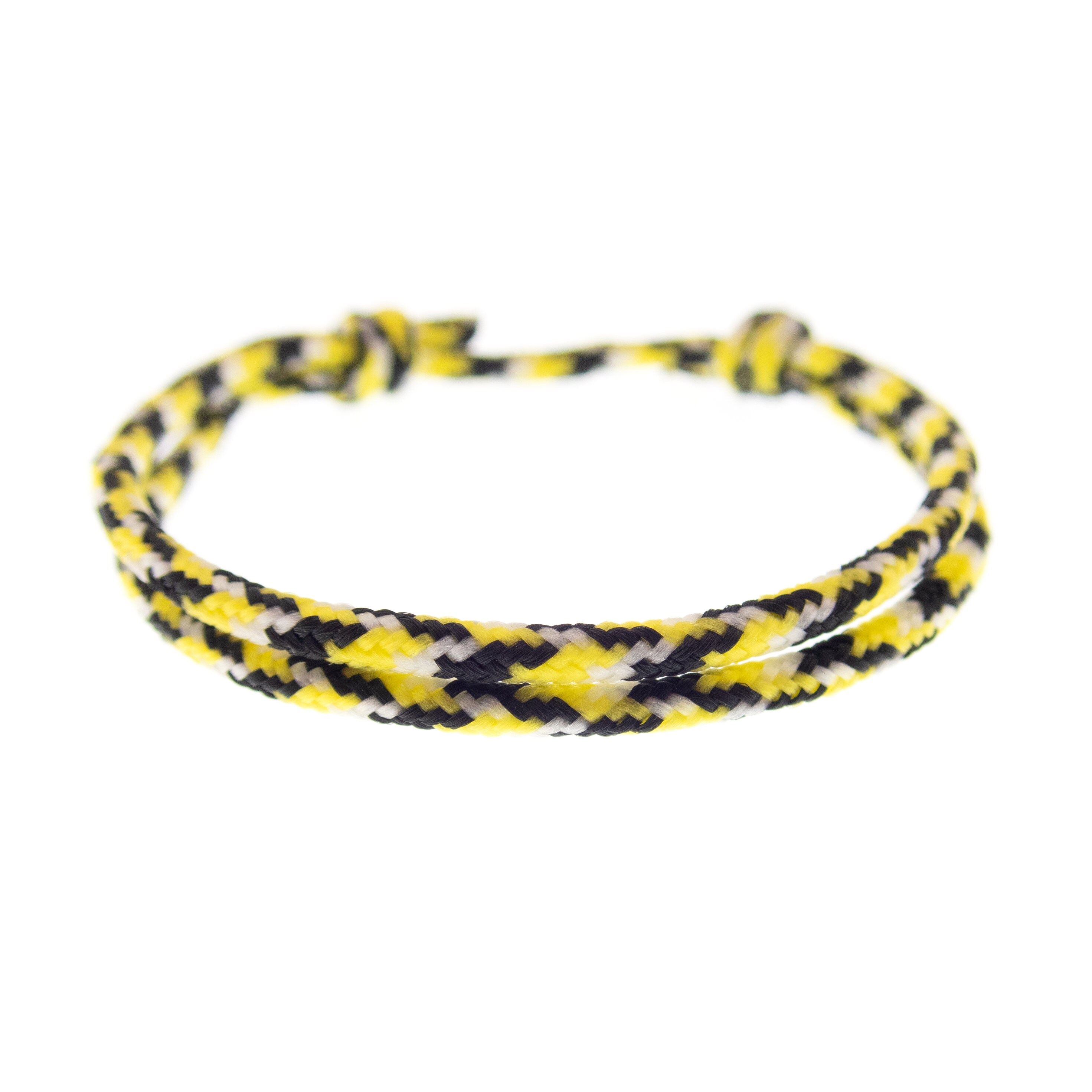 Mens Sailing Rope Bracelets. Nautical Rope Bracelet Handmade. Navy  Adjustable String Jewelry in Yellow & Black for Guys Ladies Couples. 2mm
