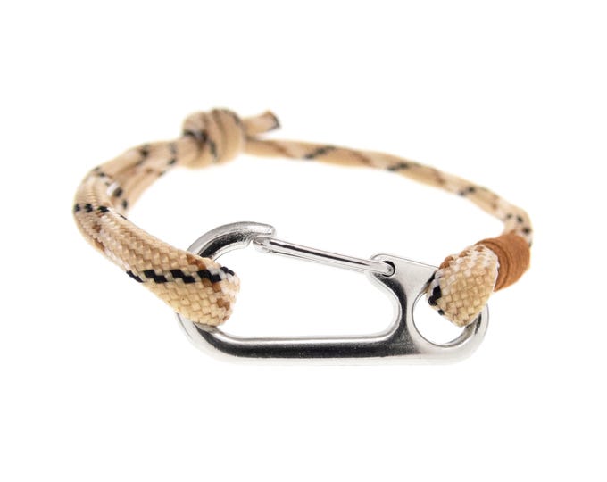 String Adjustable Bracelet with Slider Knot & Carabiner Clasp Closure. Rope Jewelry Bracelets for Guys, Girls. Women, Men Friendship Cuff