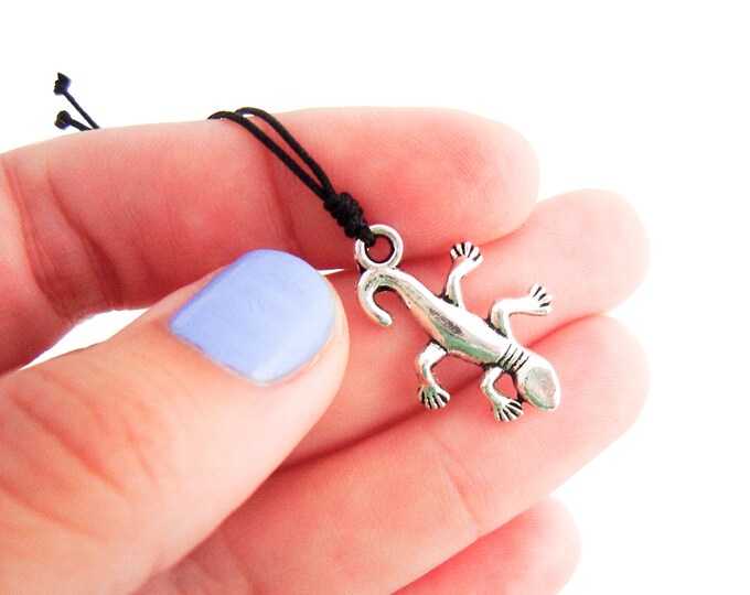 Mens Necklace Pendant from Wives Lizard Necklace. Lizard Pendant. Lizard Jewelry. Mens Necklace Surf
