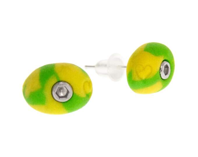 Multi Pitch Sport Climbing Gift Rock Climbing Earrings Studs. Rock Climb Gear for Youth. Climber Gift Ideas Equipment. Hearts Earrings Studs