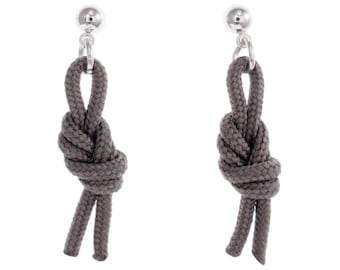 Sailor Knot Earrings. Nautical Jewelry for Her. Beautiful Nautical Womens Earrings with Sailors Knot. Ladies Maritime Stud Earrings Dangle