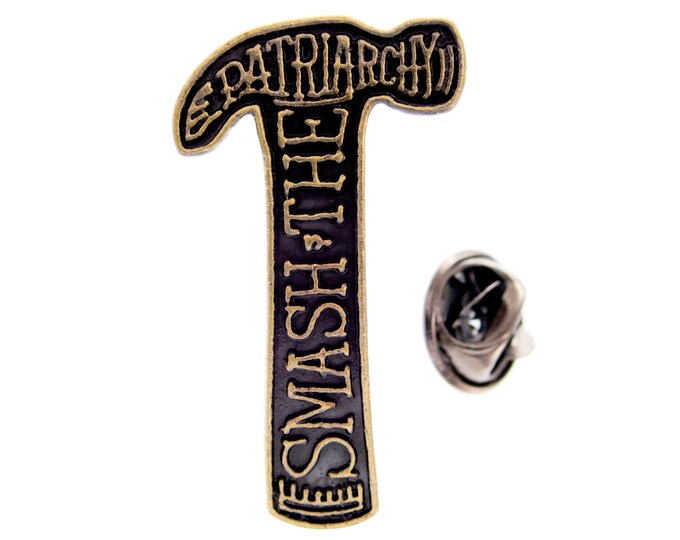 Feminist Pin Badge, Feminist Badge, Feminist Brooch Enamel Pin Lapel Cute Hammer Smash The Patriarchy Equal Rights Gender Equality