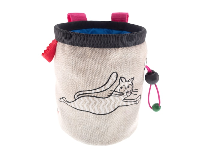 Funny Chalk Bag Kid, Small Rock Climbing Chalk Bag Attach Harness, Cute Bouldering Bag Girl Designs. S Size