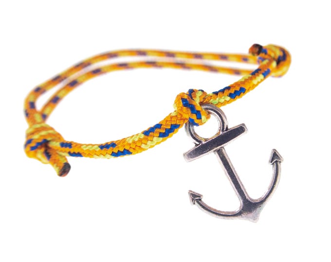 Rock Climbing Jewelry, Mens Anchor Bracelet. Men Bracelete, Paracord Bracelet Unisex. 2 mm