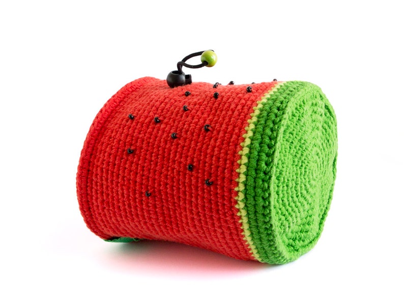 Chalk Bag Watermelon. Fruit Chalkbag Handmade. Crochet Rock Climbing