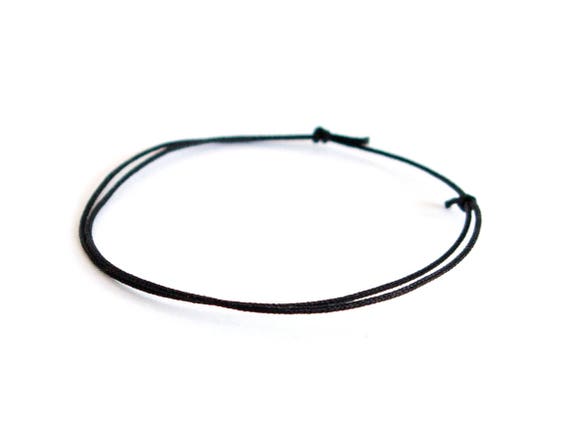 Mens black rope best sale bracelet