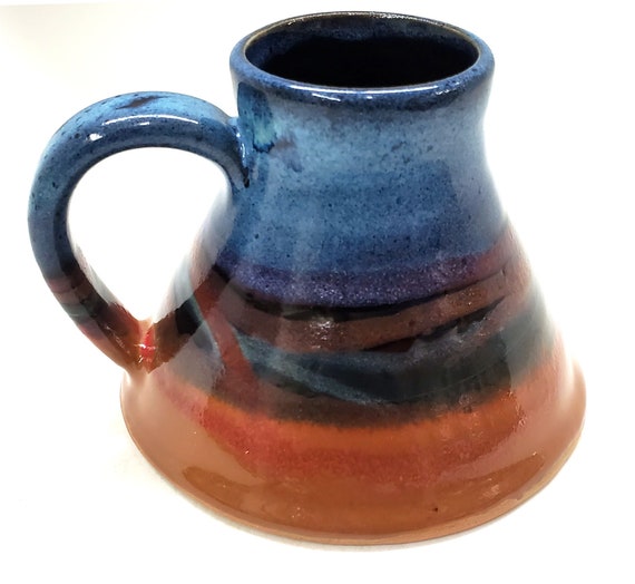 Vintage All White No Spill Mug - 10oz - Non Slip Wide Bottom Ceramic Travel  Cup