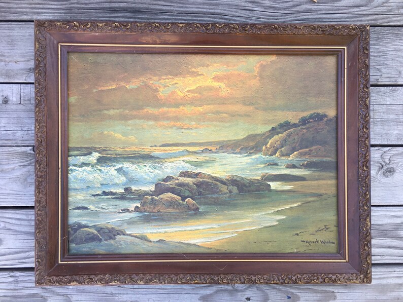 Robert Wood Sunset Shore Seascape Beach Landscape Print on | Etsy