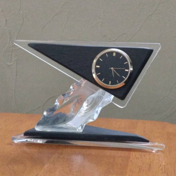 Glass Mantel Clock Etsy
