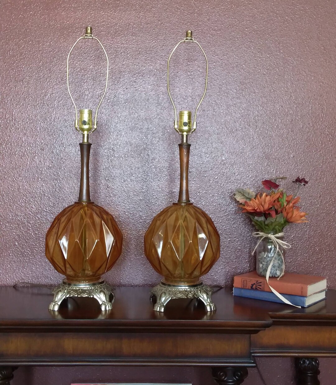 Novelty Crystal Corp. Vintage 1960's 70's Diamond Cut Etsy