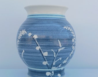 Vintage 1980's Studio Pottery Pussy Willow Urn Vase