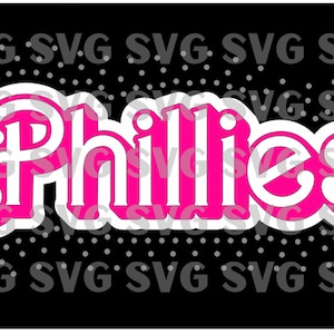 Phillies Barbie Rhinestone Design SVG 3 sizes