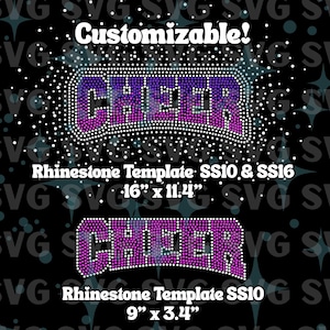 Plantilla SVG de diamantes de imitación para animar, SS10/SS16, diseño personalizable con estilo scatter (descarga digital)