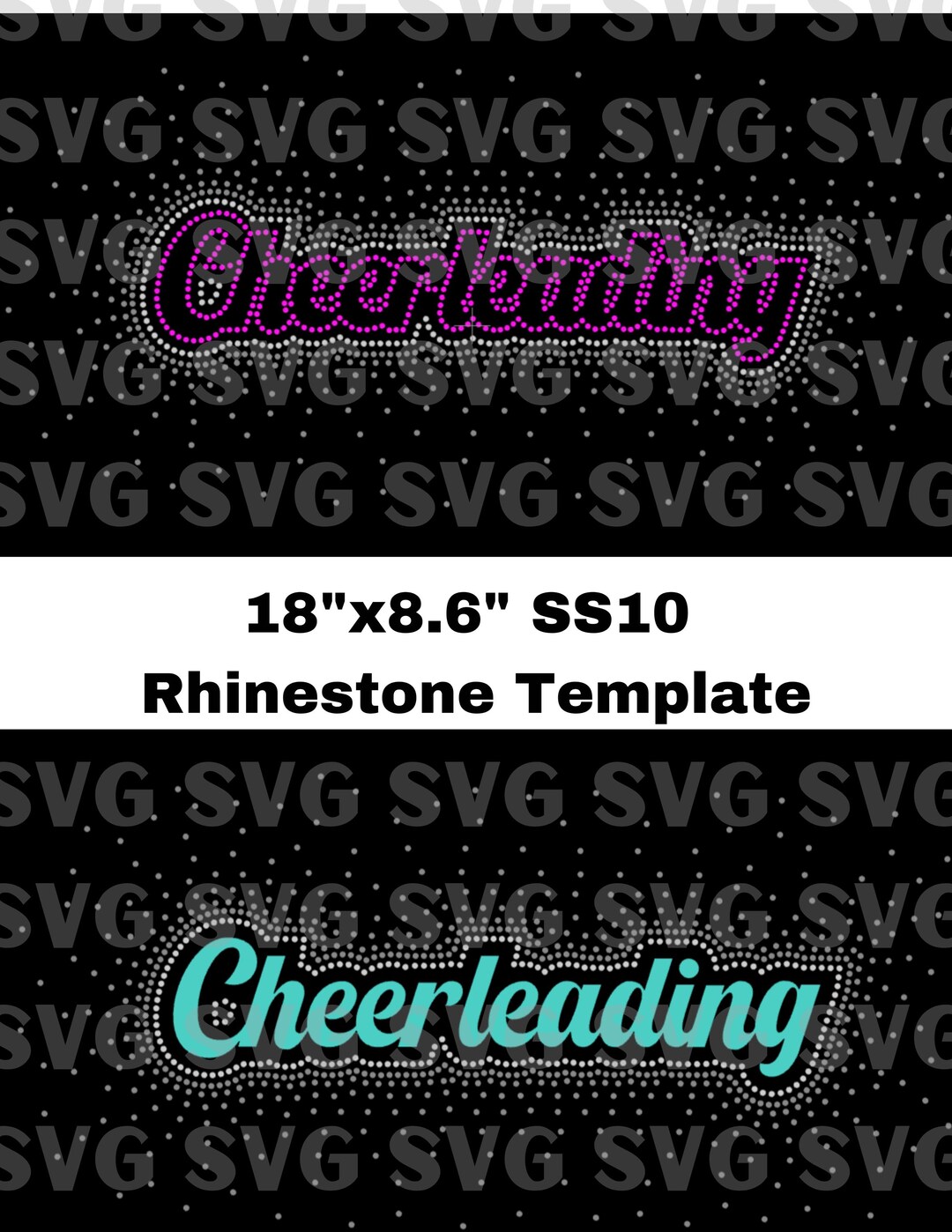 Cheerleading Rhinestone Scatter SS10 Template 2 Sizes SVG - Etsy