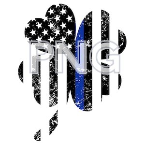 Dünne blaue Linie Distressed PNG Datei