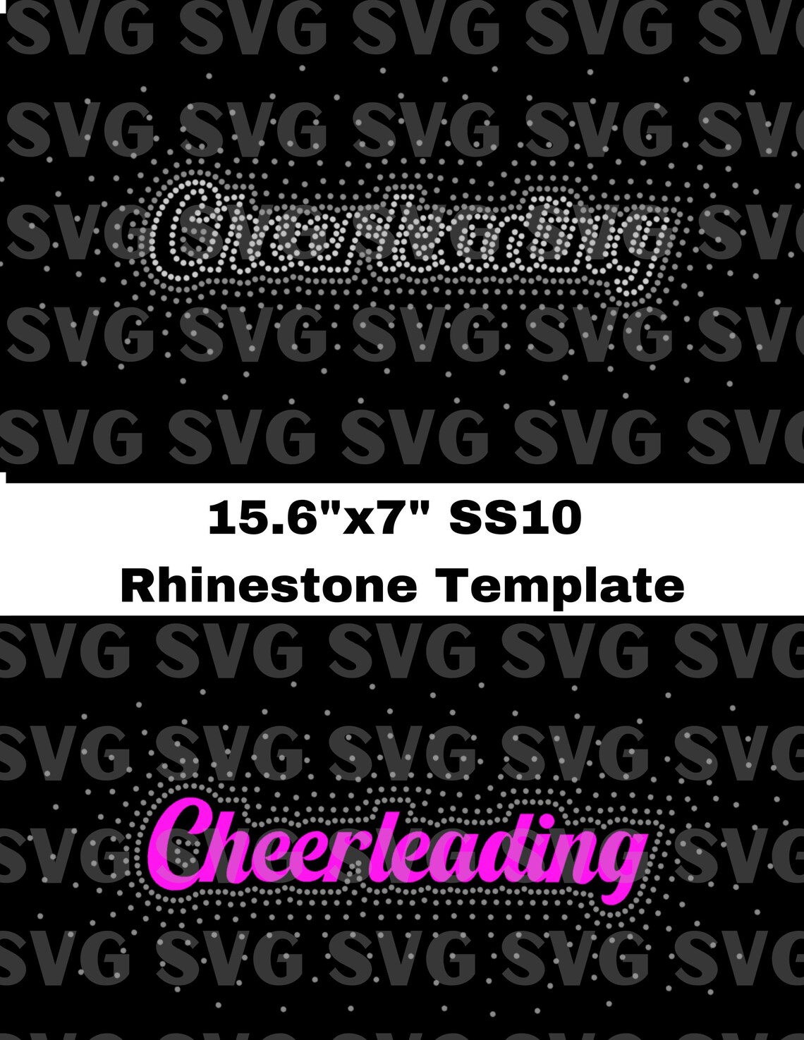 Cheerleading Rhinestone Scatter SS10 Template 2 Sizes SVG - Etsy