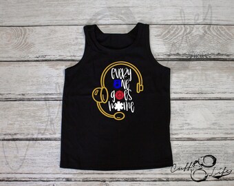 Happily Ever After Deputy Wife Fringe Tank Thin Blue Line Tank Police Wife Tank Deputy Wife Tank Police Wife Shirt LEOW Tank Top