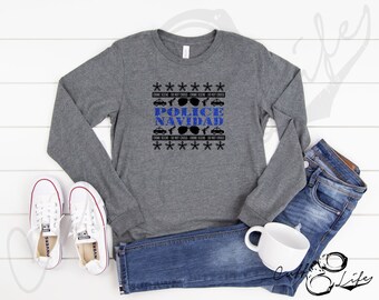 Police Navidad Ugly Christmas Sweater 