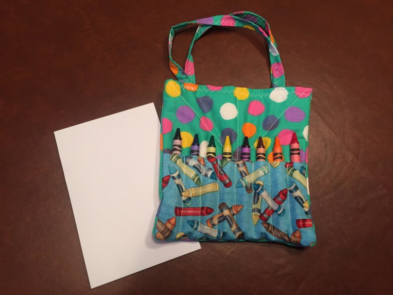 CRAYON BAGS Includes 8 Crayola Crayons and a 4x6 Sketch Pad Etsy