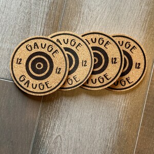 Laser engraved cork coaster 4&quot; (Set of 4)