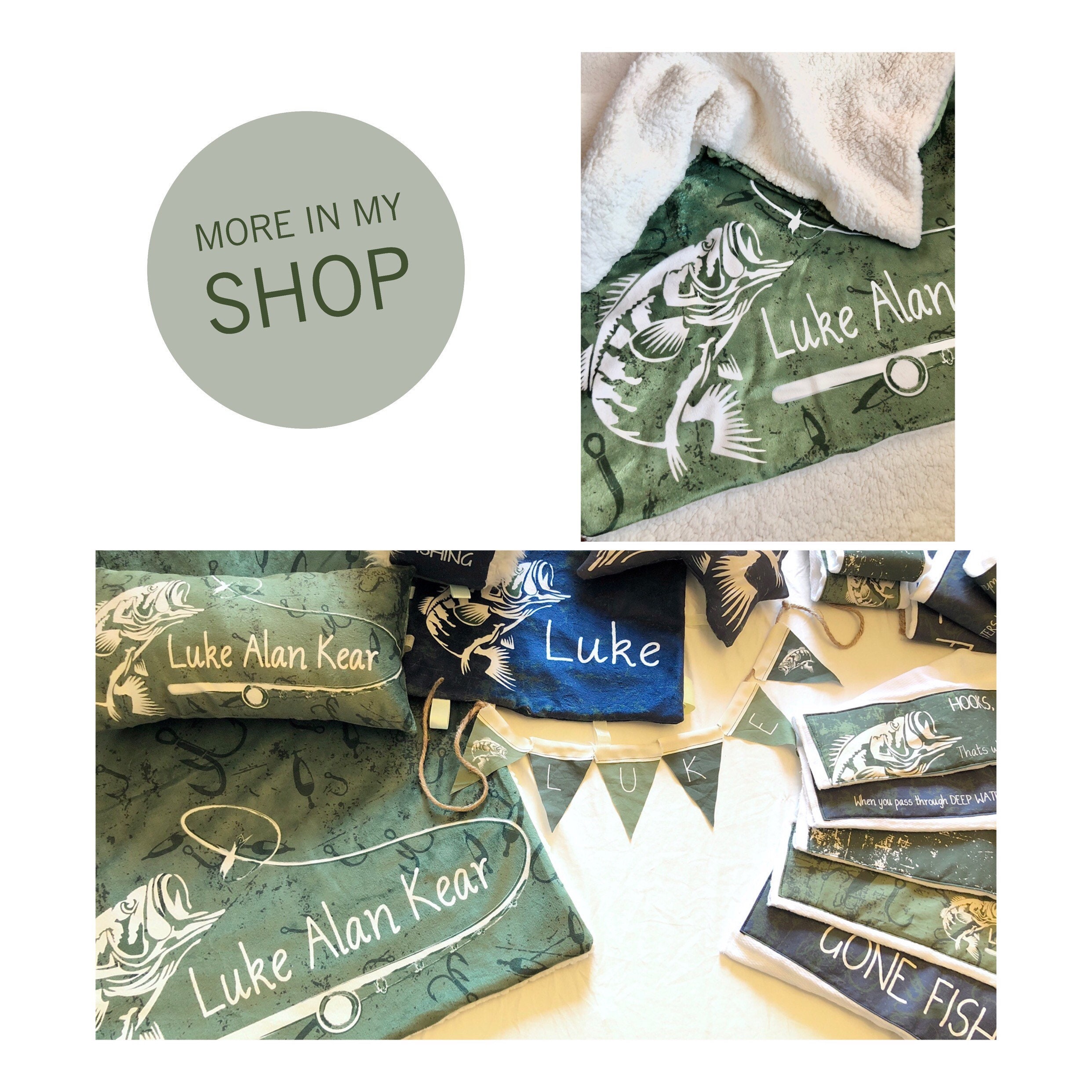 Personalized Fish Crib Sheet Fish Nursery Bedding Bass Etsy