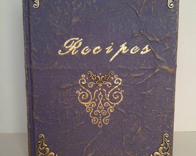Custom Blank Recipe Book Antique Style Plum Color Large and Etsy