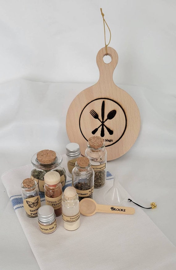 Just Add Magic Cutting Board and Spices, Engraved JAM Cutting Board, 8 Just  Add Magic Spice Jars Spices and Personalized Wooden Spoon 