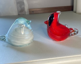 2 Beautiful Bird Paperweights