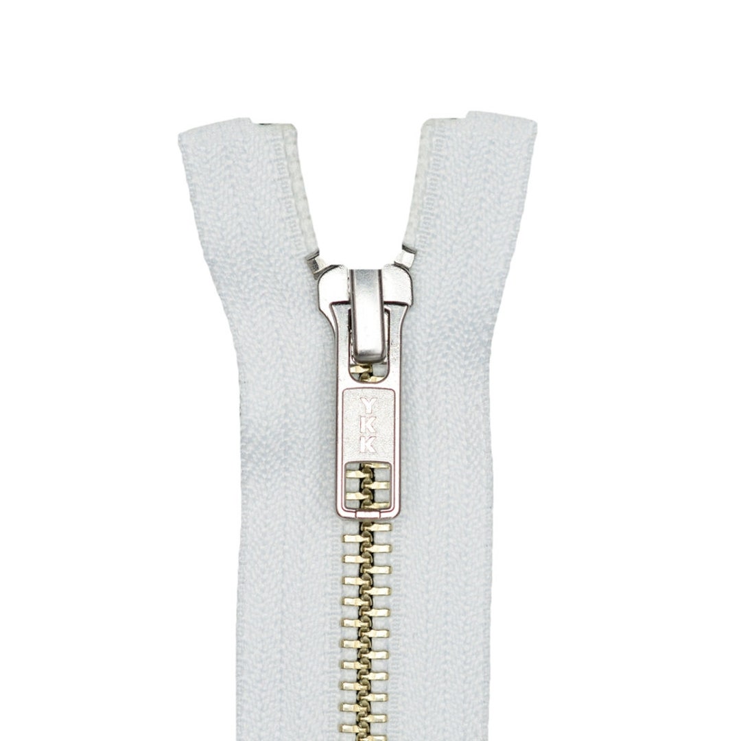 YKK 5 Metal Zipper Nickel Finish Closed End Nonseparating Etsy