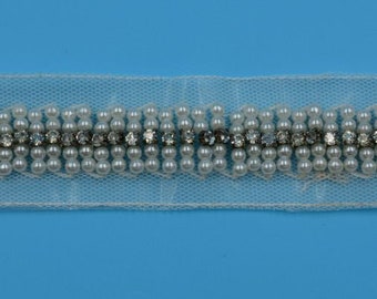 Pearls and Rhinestones Beaded Trim